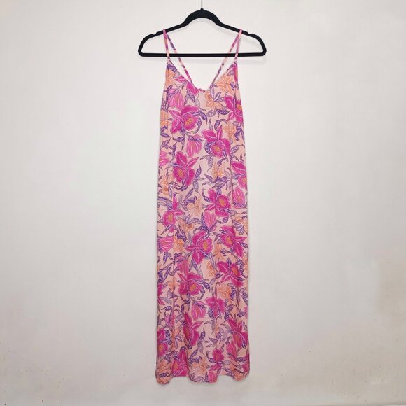 Old Navy Tie Back Floral Maxi Dress XS - Picture 1 of 7